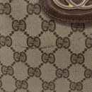 GUCCI GG Supreme Shoulder Bag PVC Beige Gold Auth ka3015-2
