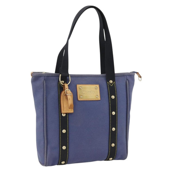 LOUIS VUITTON Antigua Cabas MM Tote Bag Blue M40087 LV Auth ka3019
