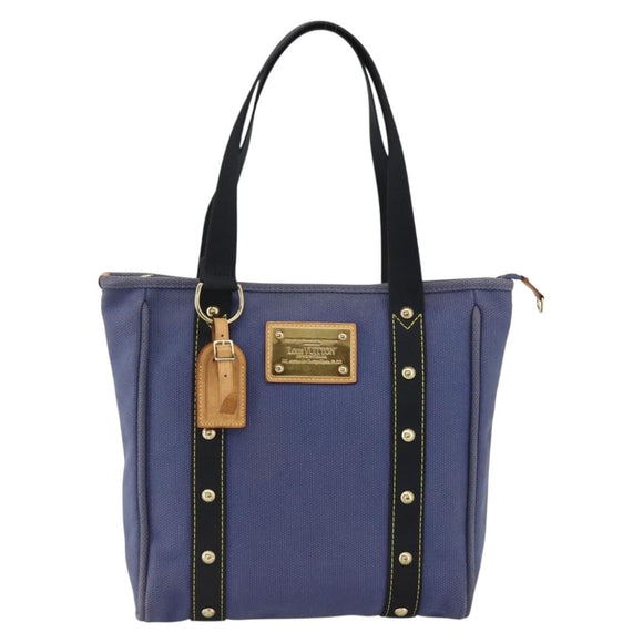 LOUIS VUITTON Antigua Cabas MM Tote Bag Blue M40087 LV Auth ka3019