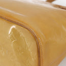 LOUIS VUITTON Monogram Vernis Houston Hand Bag Beige M91004 LV Auth ka3023-9