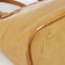 LOUIS VUITTON Monogram Vernis Houston Hand Bag Beige M91004 LV Auth ka3023-14