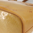 LOUIS VUITTON Monogram Vernis Houston Hand Bag Beige M91004 LV Auth ka3023-15