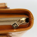 LOUIS VUITTON Monogram Vernis Houston Hand Bag Beige M91004 LV Auth ka3023-17