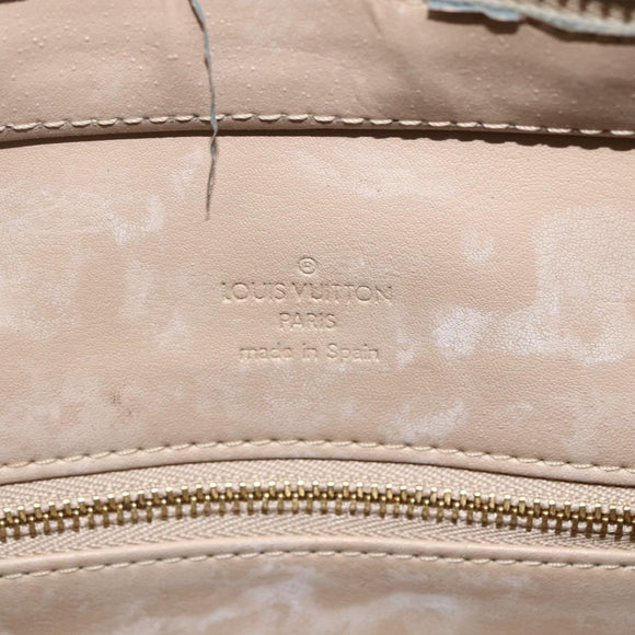 LOUIS VUITTON Monogram Vernis Houston Hand Bag Beige M91004 LV Auth ka3023