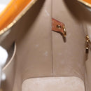 LOUIS VUITTON Monogram Vernis Houston Hand Bag Beige M91004 LV Auth ka3023-19