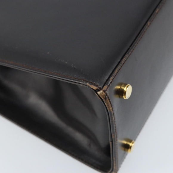 Salvatore Ferragamo Shoulder Bag Leather Brown Gold Auth ka3025