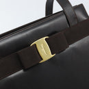 Salvatore Ferragamo Shoulder Bag Leather Brown Gold Auth ka3025-14