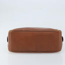 Burberrys Hand Bag Leather Brown Gold Auth ka3026-5