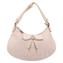 Salvatore Ferragamo Shoulder Bag Leather Pink Gold Auth ka3027-2