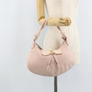 Salvatore Ferragamo Shoulder Bag Leather Pink Gold Auth ka3027-23
