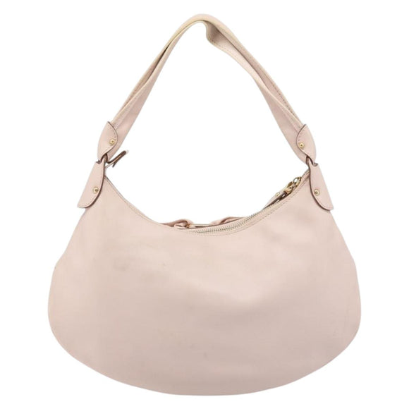 Salvatore Ferragamo Shoulder Bag Leather Pink Gold Auth ka3027
