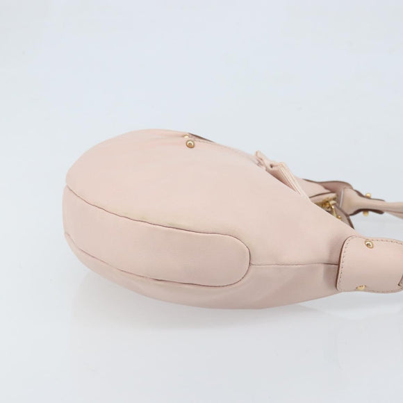 Salvatore Ferragamo Shoulder Bag Leather Pink Gold Auth ka3027