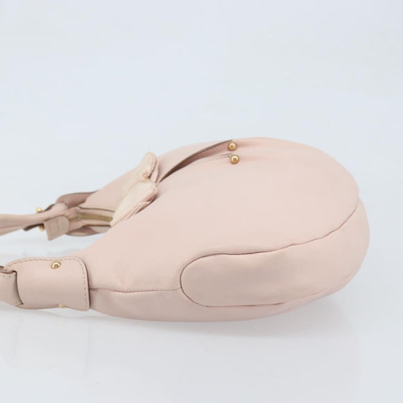 Salvatore Ferragamo Shoulder Bag Leather Pink Gold Auth ka3027