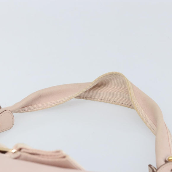 Salvatore Ferragamo Shoulder Bag Leather Pink Gold Auth ka3027