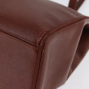 Salvatore Ferragamo Tote Bag Leather Brown Gold Auth ka3028-14