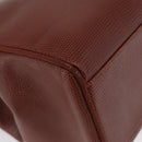 Salvatore Ferragamo Tote Bag Leather Brown Gold Auth ka3028-15