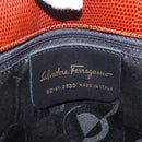 Salvatore Ferragamo Tote Bag Leather Brown Gold Auth ka3028-12