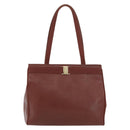Salvatore Ferragamo Tote Bag Leather Brown Gold Auth ka3028-13