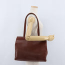 Salvatore Ferragamo Tote Bag Leather Brown Gold Auth ka3028-21