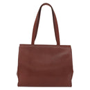 Salvatore Ferragamo Tote Bag Leather Brown Gold Auth ka3028-2