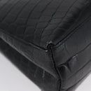 Salvatore Ferragamo Handtasche Leder 2-Wege Schwarz Gold Auth ka3030-9