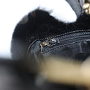 Salvatore Ferragamo Handtasche Leder 2-Wege Schwarz Gold Auth ka3030-21