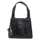 Salvatore Ferragamo Handtasche Leder 2-Wege Schwarz Gold Auth ka3030-2