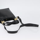 Salvatore Ferragamo Handtasche Leder 2-Wege Schwarz Gold Auth ka3030-8