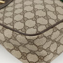 GUCCI GG Supreme Web Sherry Line Hand Bag PVC Beige Gold 010 378 Auth ka3033-15
