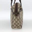 GUCCI GG Supreme Web Sherry Line Hand Bag PVC Beige Gold 010 378 Auth ka3033-4