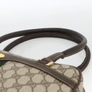 GUCCI GG Supreme Web Sherry Line Hand Bag PVC Beige Gold 010 378 Auth ka3033-8