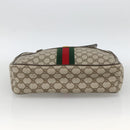 GUCCI GG Supreme Web Sherry Line Hand Bag PVC Beige Gold 010 378 Auth ka3033-5