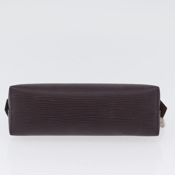 LOUIS VUITTON Epi Pochette Cosmetic PM Cosmetic Pouch Navy M40638 Auth ka3036V