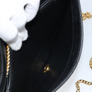 Christian Dior Chain Schoudertas Leer Zwart Goud Authentiek ka3037-12