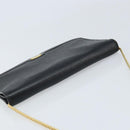 Christian Dior Chain Schoudertas Leer Zwart Goud Authentiek ka3037-6