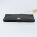 Christian Dior Chain Schoudertas Leer Zwart Goud Authentiek ka3037-5