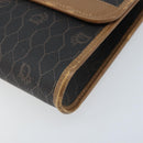 Christian Dior Honeycomb Canvas Ketten-Schultertasche PVC Schwarz Gold Auth ka3038-9