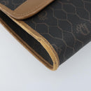 Christian Dior Honeycomb Canvas Ketten-Schultertasche PVC Schwarz Gold Auth ka3038-14