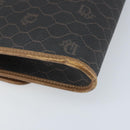 Christian Dior Honeycomb Canvas Ketten-Schultertasche PVC Schwarz Gold Auth ka3038-16