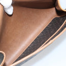 Christian Dior Honeycomb Canvas Ketten-Schultertasche PVC Schwarz Gold Auth ka3038-11