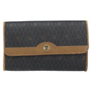 Christian Dior Honeycomb Canvas Ketten-Schultertasche PVC Schwarz Gold Auth ka3038-13