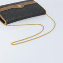 Christian Dior Honeycomb Canvas Ketten-Schultertasche PVC Schwarz Gold Auth ka3038-7
