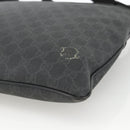 GUCCI GG Supreme Shoulder Bag PVC Black Silver 162904 Auth ka3041-15