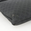 GUCCI GG Supreme Shoulder Bag PVC Black Silver 162904 Auth ka3041-16