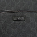 GUCCI GG Supreme Shoulder Bag PVC Black Silver 162904 Auth ka3041-17