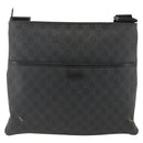 GUCCI GG Supreme Shoulder Bag PVC Black Silver 162904 Auth ka3041-13