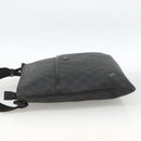 GUCCI GG Supreme Shoulder Bag PVC Black Silver 162904 Auth ka3041-3
