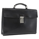 PRADA Aktentasche Saffiano Leder Schwarz Silber Auth ka3042-1