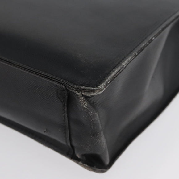 PRADA Aktentasche Saffiano Leder Schwarz Silber Auth ka3042