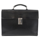 PRADA Aktentasche Saffiano Leder Schwarz Silber Auth ka3042-13